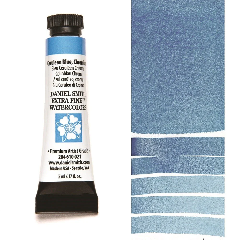 Daniel Smith Extra Fine Watercolor - Cerulean Blue Chromium 5 ml (small tube)