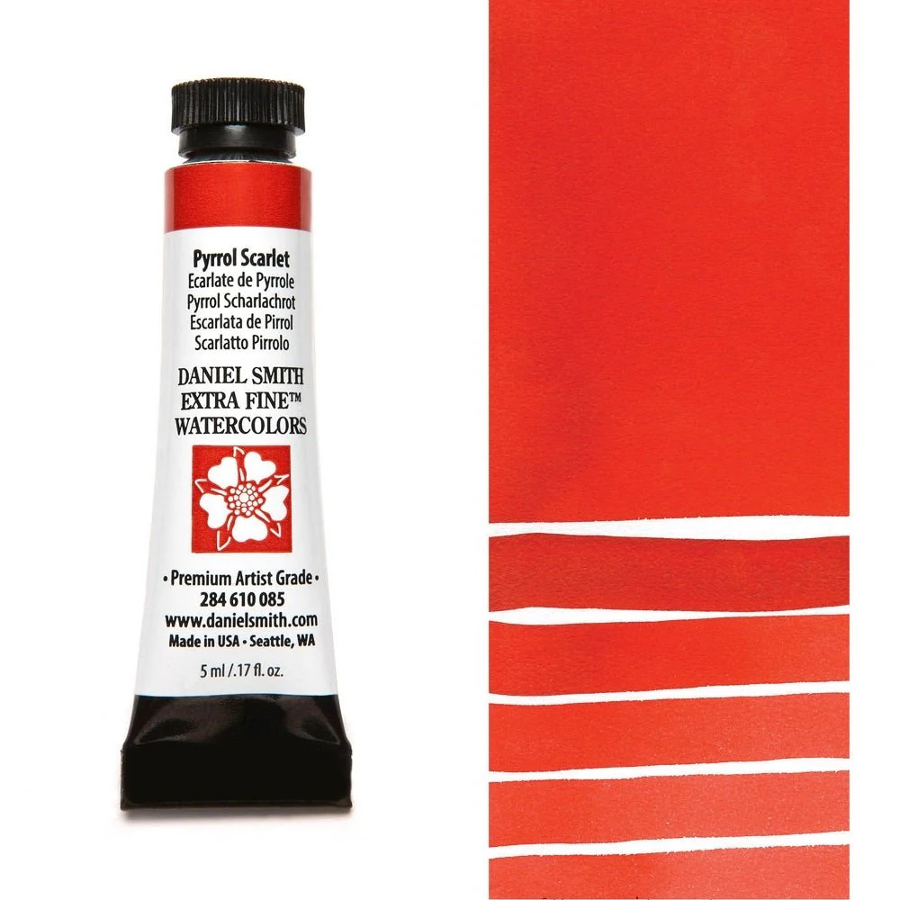 Daniel Smith Extra Fine Watercolor - Pyrrol Scarlet 5 ml (small tube)