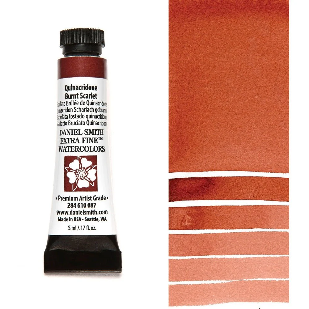 Daniel Smith Extra Fine Watercolor - Quinacridone Burnt Scarlet 5 ml (small tube)