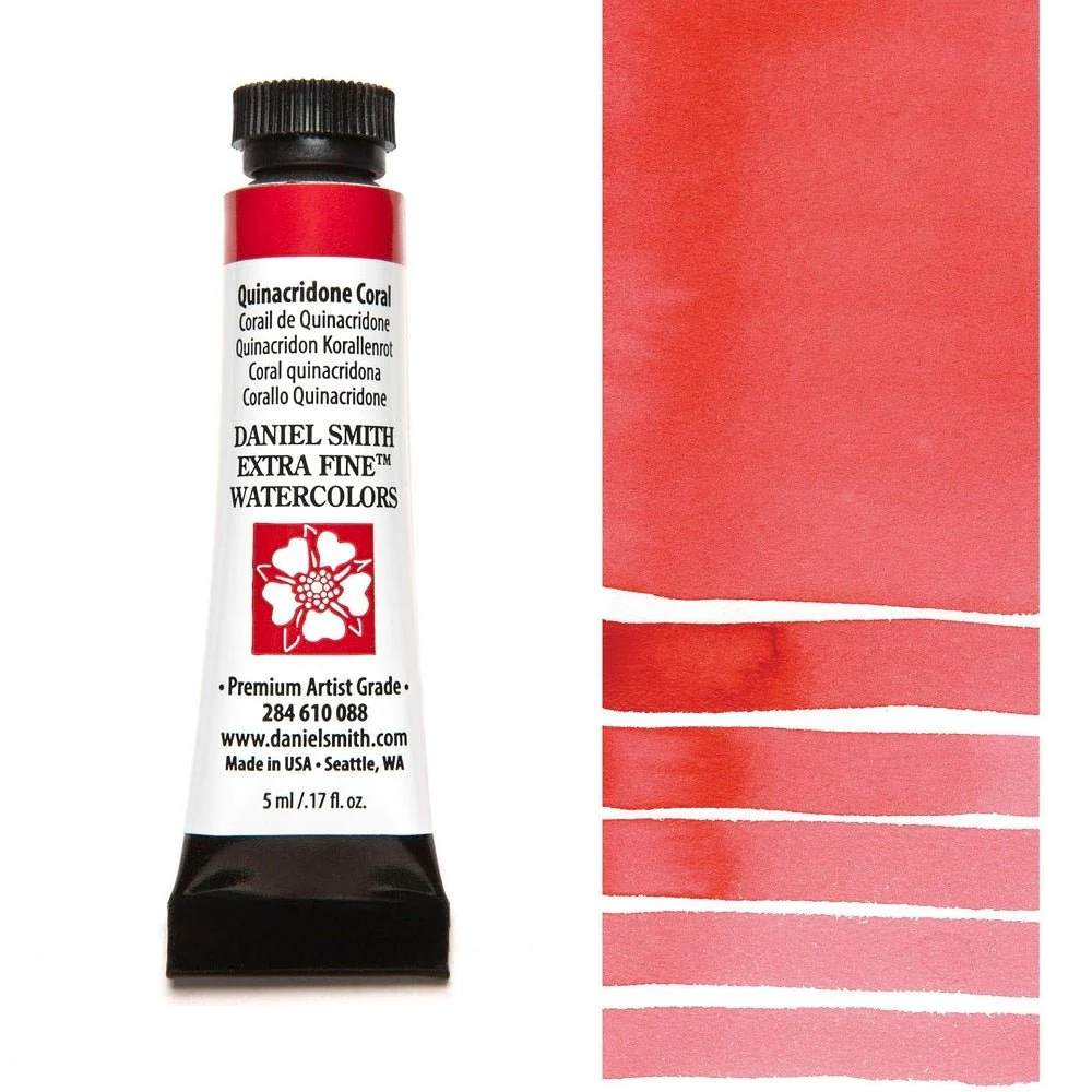 Daniel Smith Extra Fine Watercolor - Quinacridone Coral 5 ml (small tube)