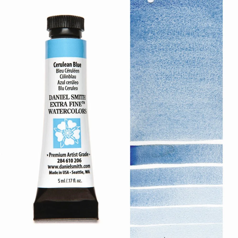Daniel Smith Extra Fine Watercolor - Cerulean Blue (PB 35) 5 ml (small tube)