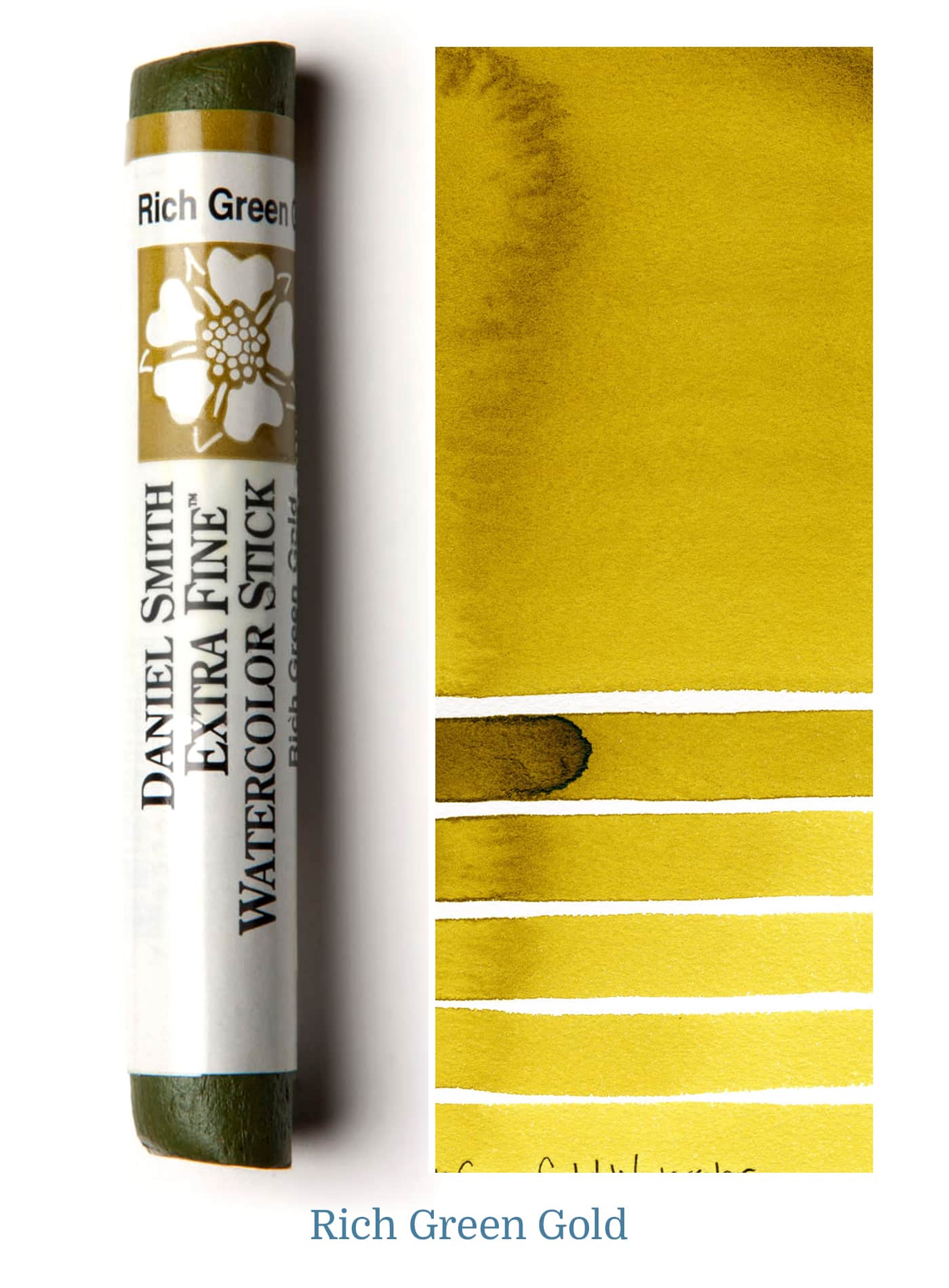 Daniel Smith Watercolor Stick - 3 inch - Rich Green Gold