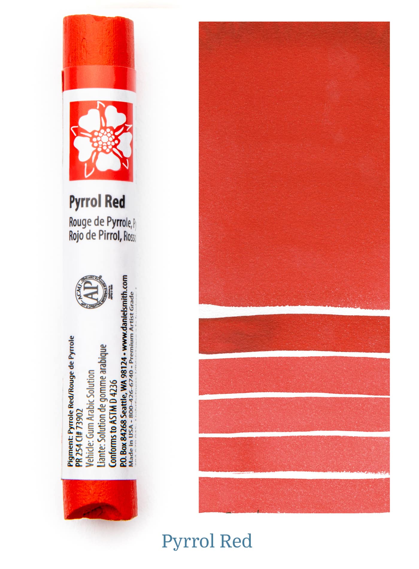 Daniel Smith Watercolor Stick - 3 inch - Pyrrol Red