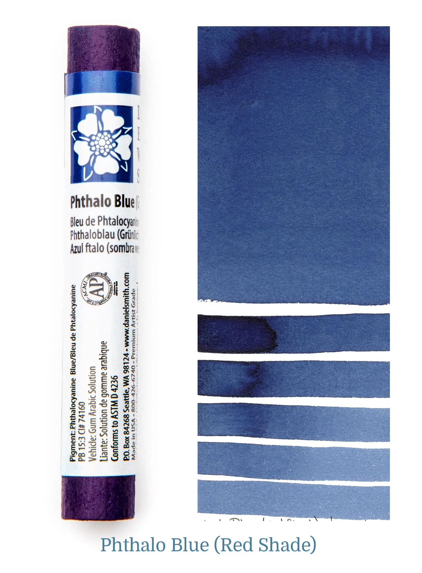 Daniel Smith Watercolor Stick - 3 inch - Phthalo Blue (red shade)