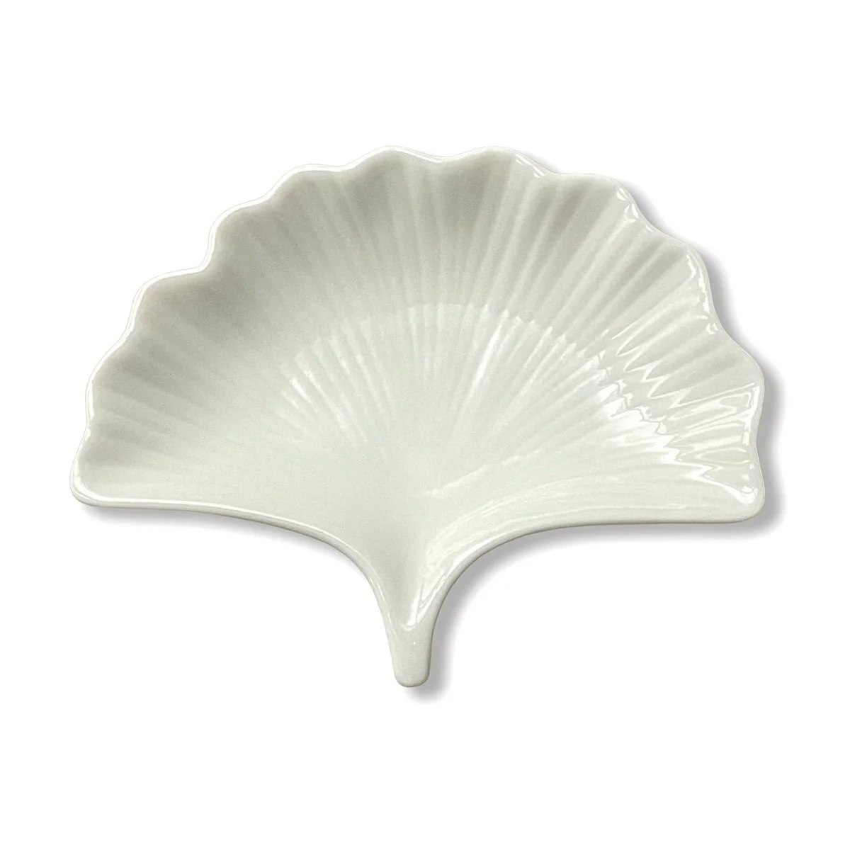 Ginkgo Leaf White Ceramic Paint Palette - Image 3