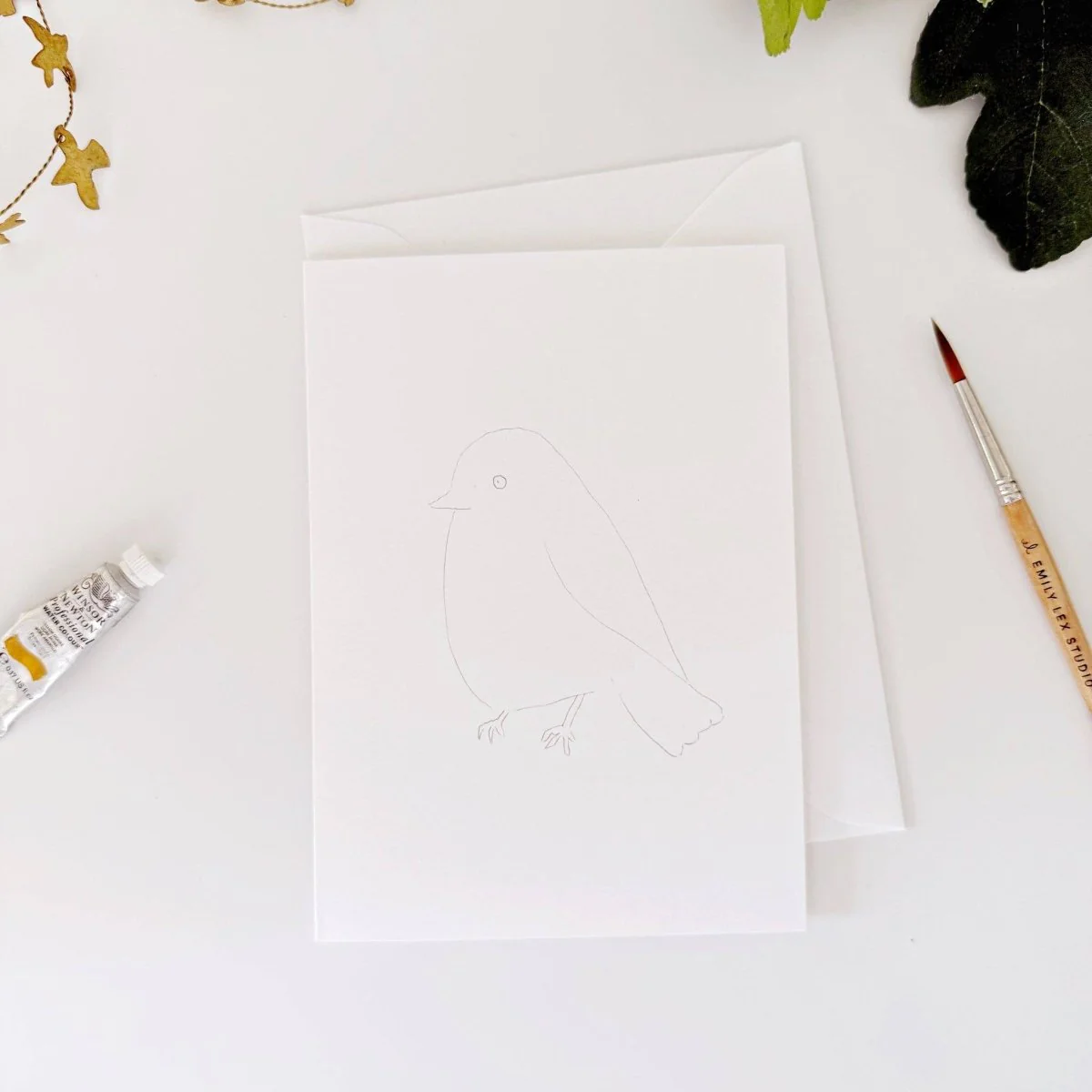 emily lex studio - Backyard birds paintable notecards - Image 3