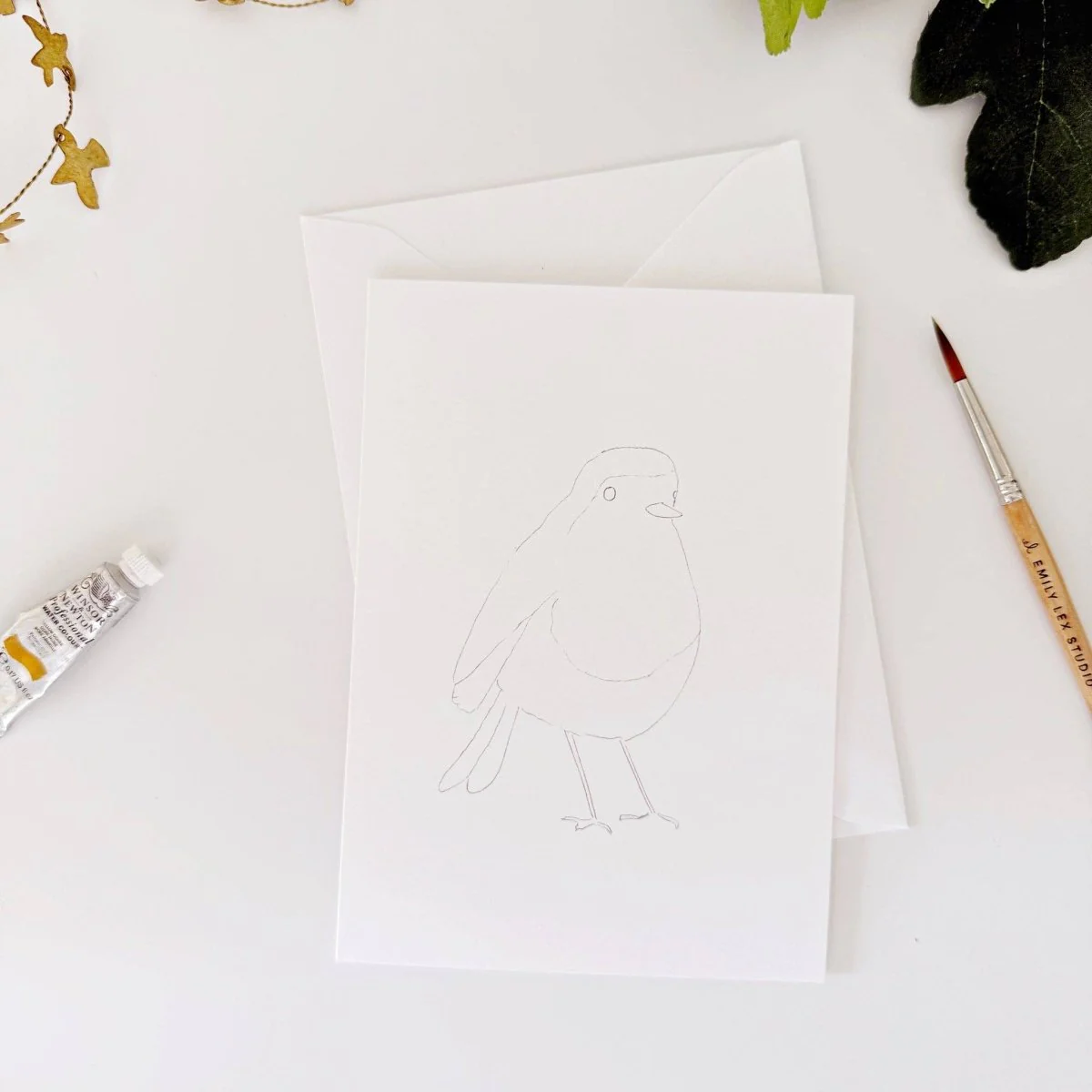 emily lex studio - Backyard birds paintable notecards - Image 7
