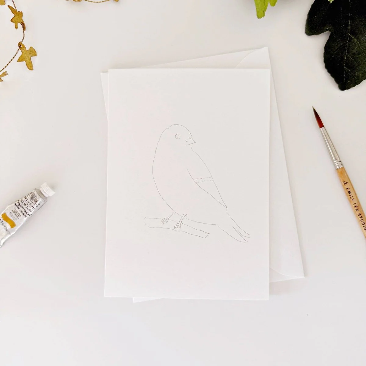 emily lex studio - Backyard birds paintable notecards - Image 9