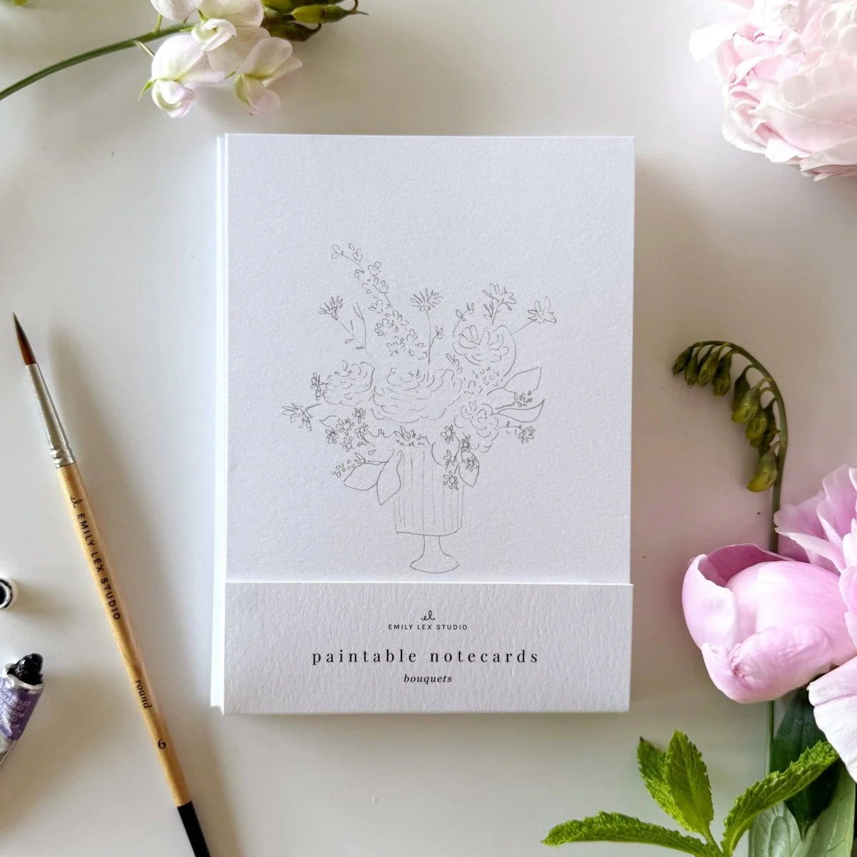 emily lex studio - Bouquets paintable notecards - Image 2