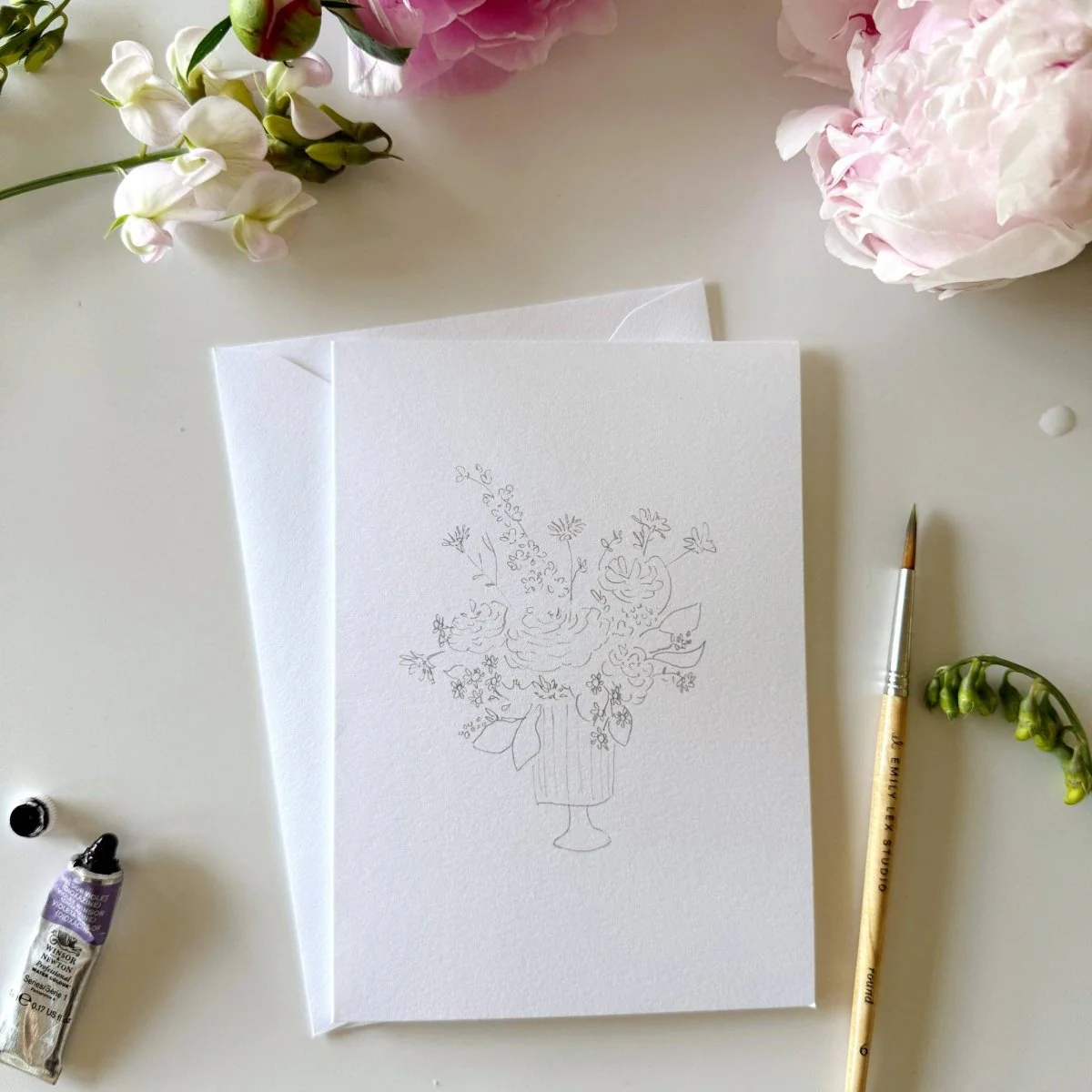 emily lex studio - Bouquets paintable notecards - Image 3