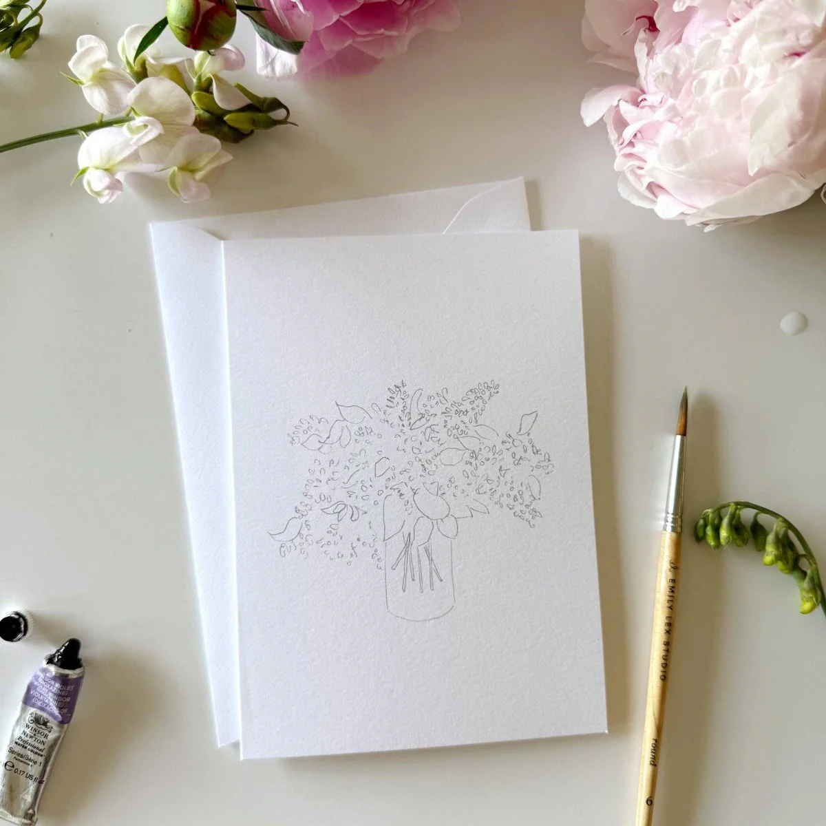 emily lex studio - Bouquets paintable notecards - Image 5