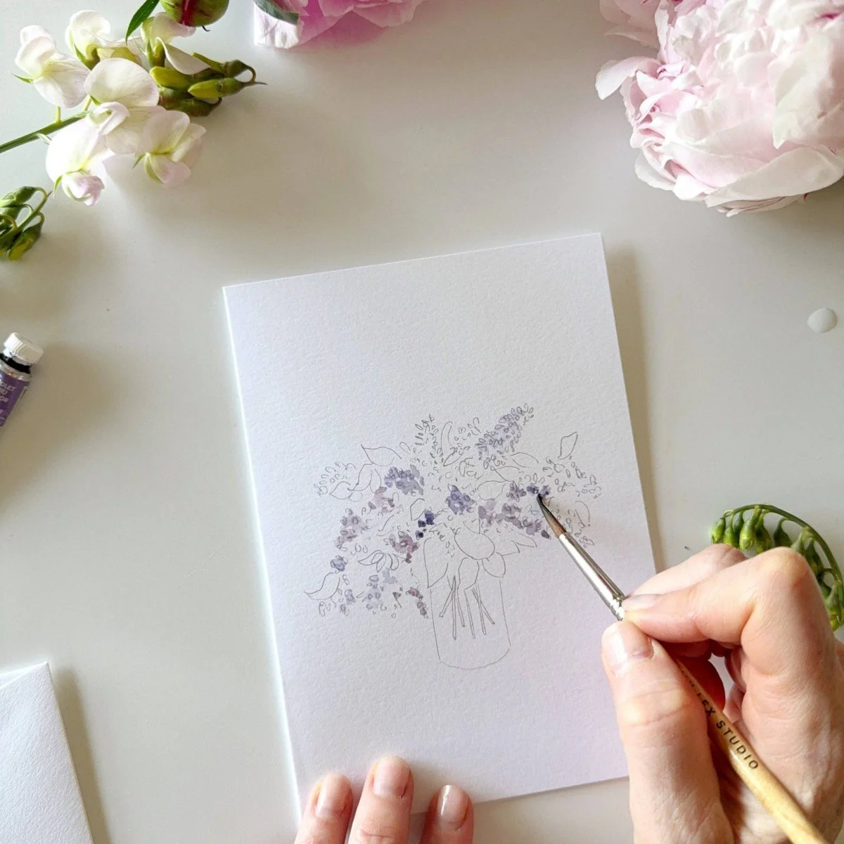 emily lex studio - Bouquets paintable notecards - Image 6