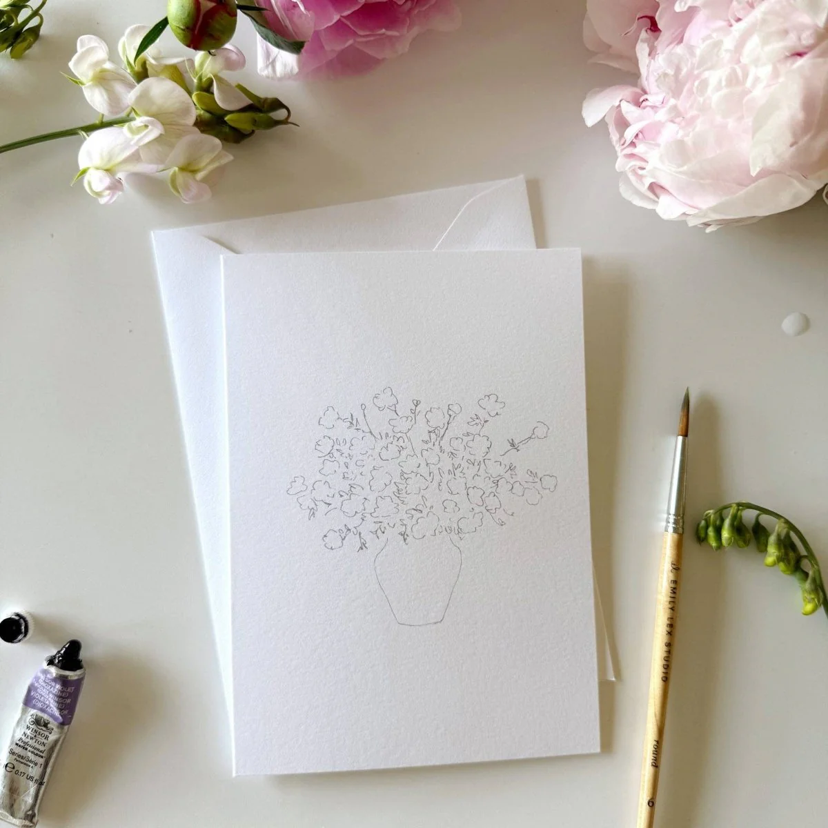 emily lex studio - Bouquets paintable notecards - Image 8