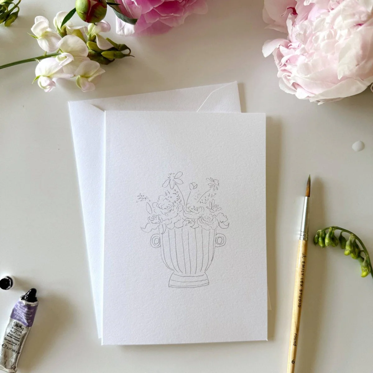 emily lex studio - Bouquets paintable notecards - Image 9
