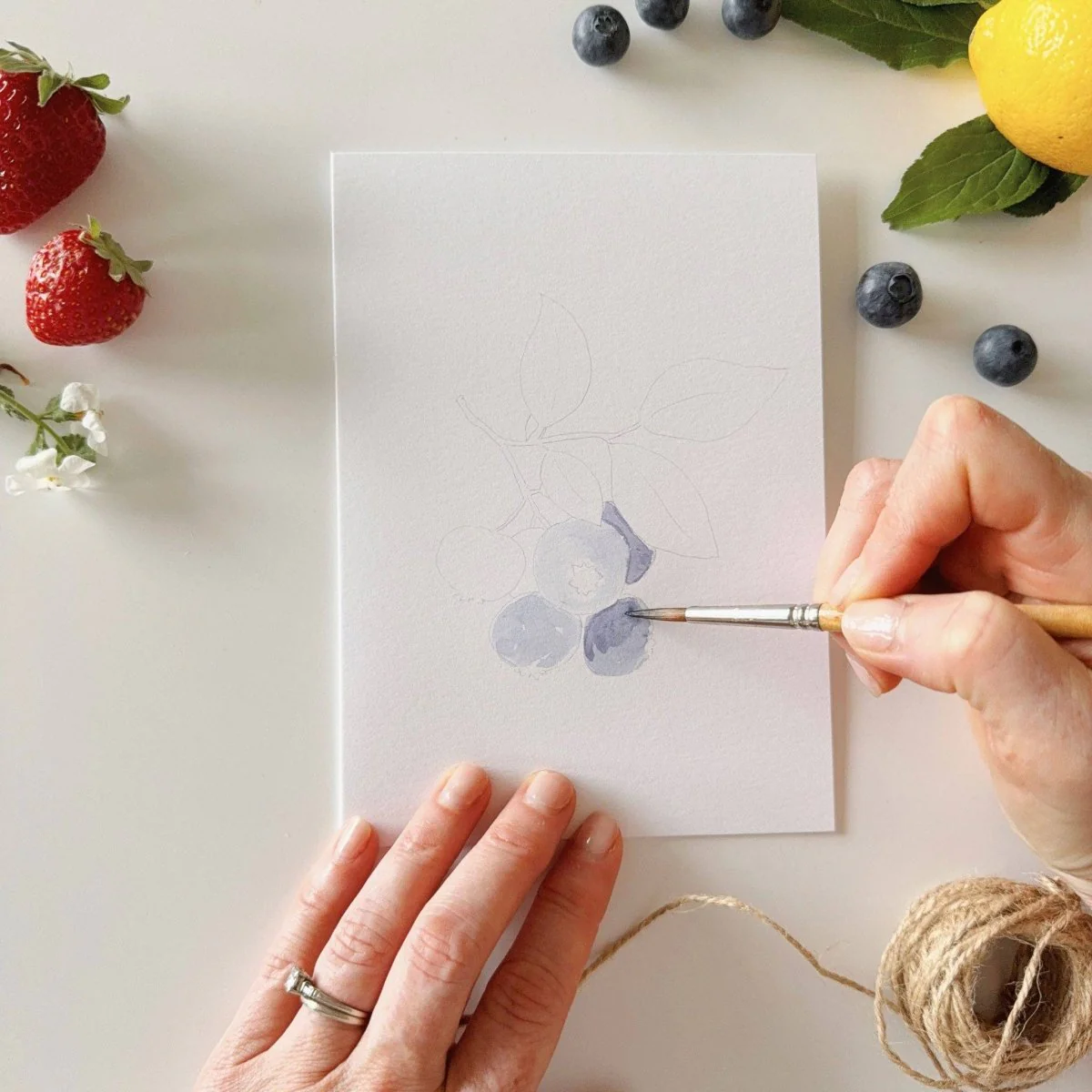 emily lex studio - Fruit paintable notecards - Image 6