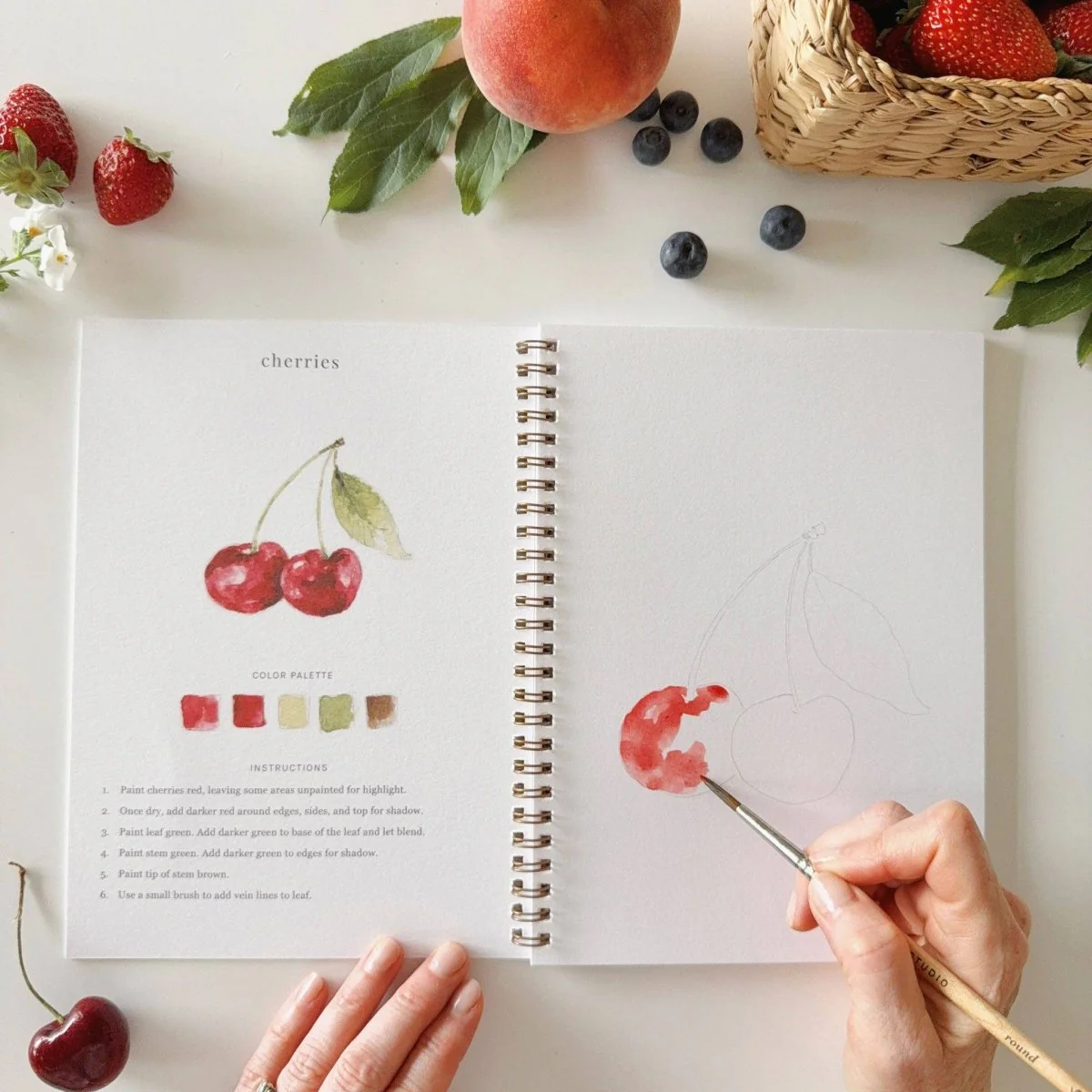 emily lex studio - Fruit watercolor workbook - Image 3