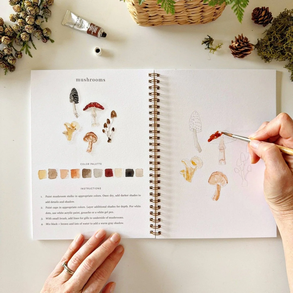 emily lex studio - Woodland watercolor workbook - Image 6