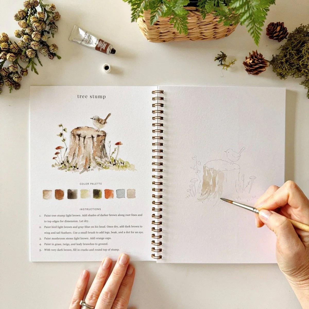 emily lex studio - Woodland watercolor workbook - Image 7