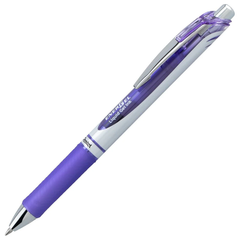 EnerGel RTX Retractable Liquid Gel Pen, (0.7mm) Medium line, Lilac Ink