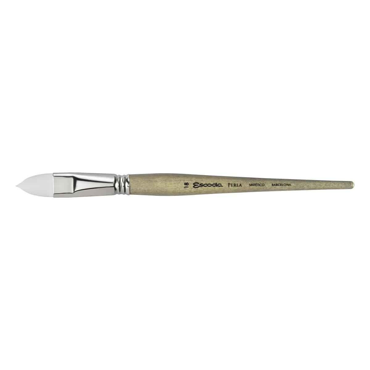 Escoda Perla Toray White Synthetic - Filbert 18