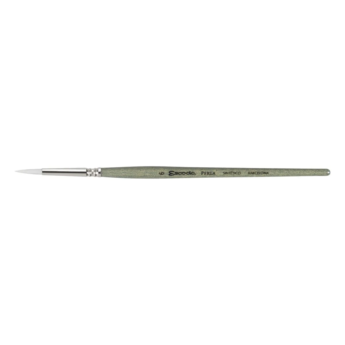 Escoda Perla Toray White Synthetic (Short Handle) Round #6