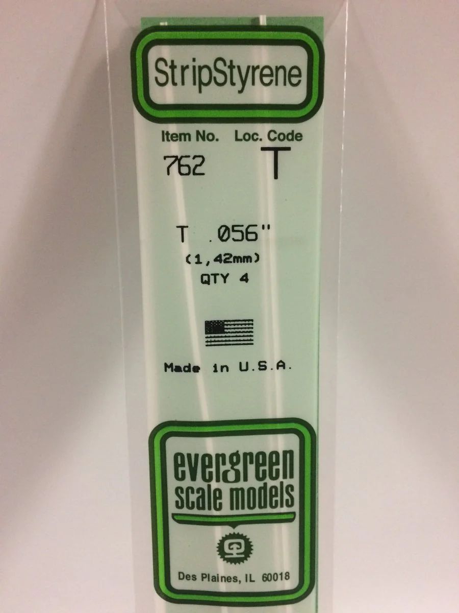 Evergreen Scale Models 762 - .056" T Shape (4)