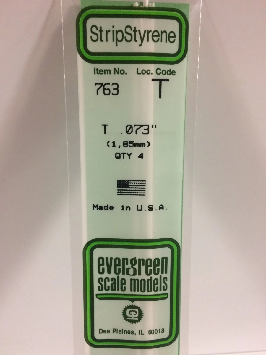 Evergreen Scale Models 763 - .073" x 14" T Shape (4)