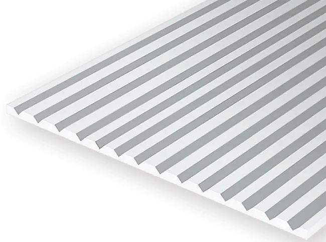 Evergreen Scale Models 4188 - 6" X 12" V-Groove Siding, .188" Spacing - Image 2