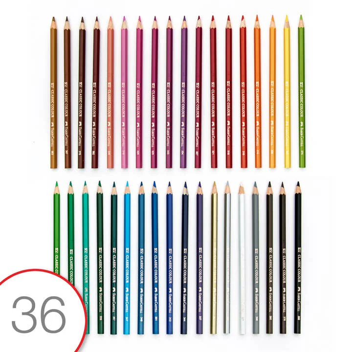 Faber-Castell Classic Color Pencil Gift Set of 36 - Image 2
