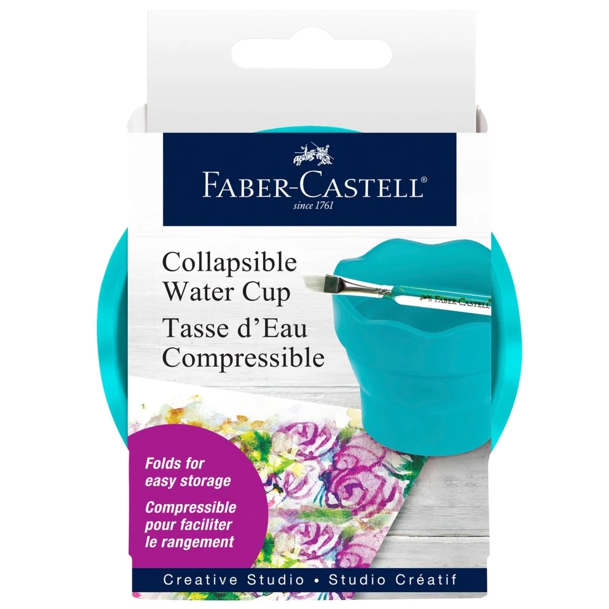Faber-Castell Clic & Go Collapsible Water Cup - Turquoise