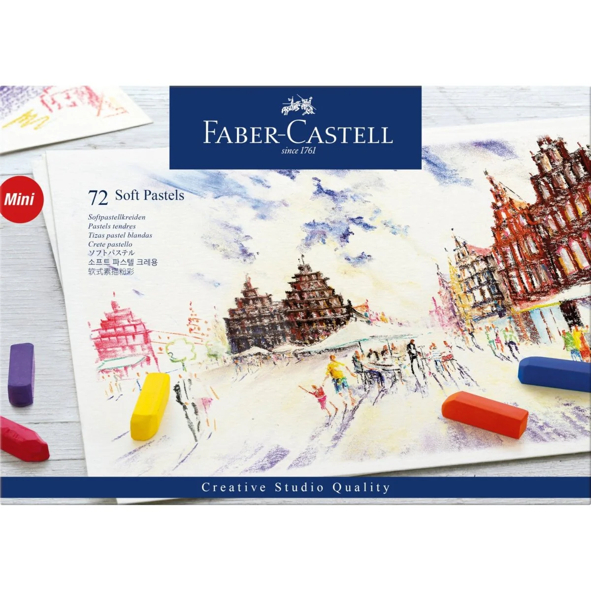 Faber-Castell Creative Studio Soft Pastels Set of 72 Half-Sticks