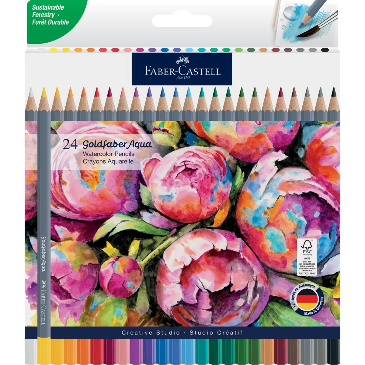Faber-Castell / Creativity for Kids - Goldfaber Aqua Watercolor Pencils, Box of 24