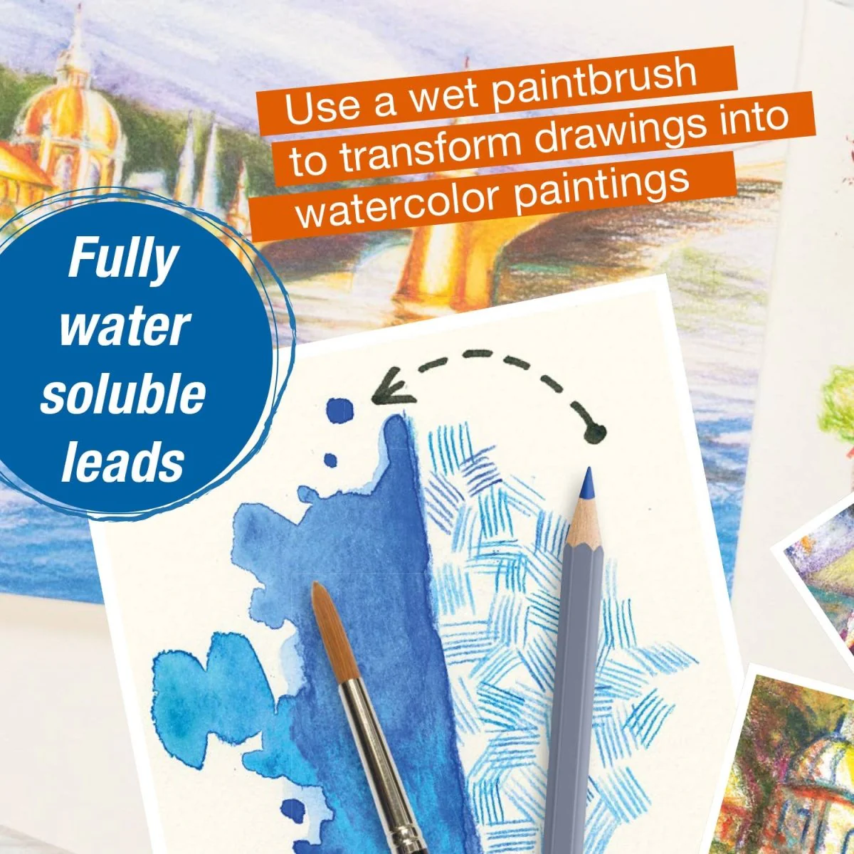 Faber-Castell / Creativity for Kids - Goldfaber Aqua Watercolor Pencils, Box of 24 - Image 6