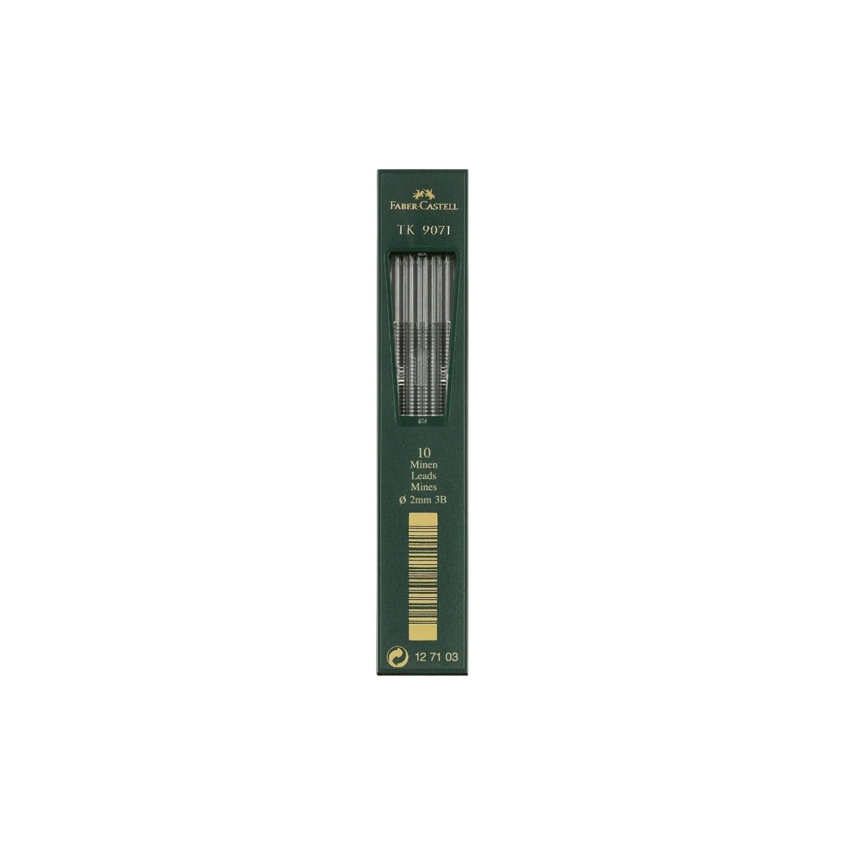Faber Castell TK 9071 Lead 2 mm refill, 10 leads per tube - 3B