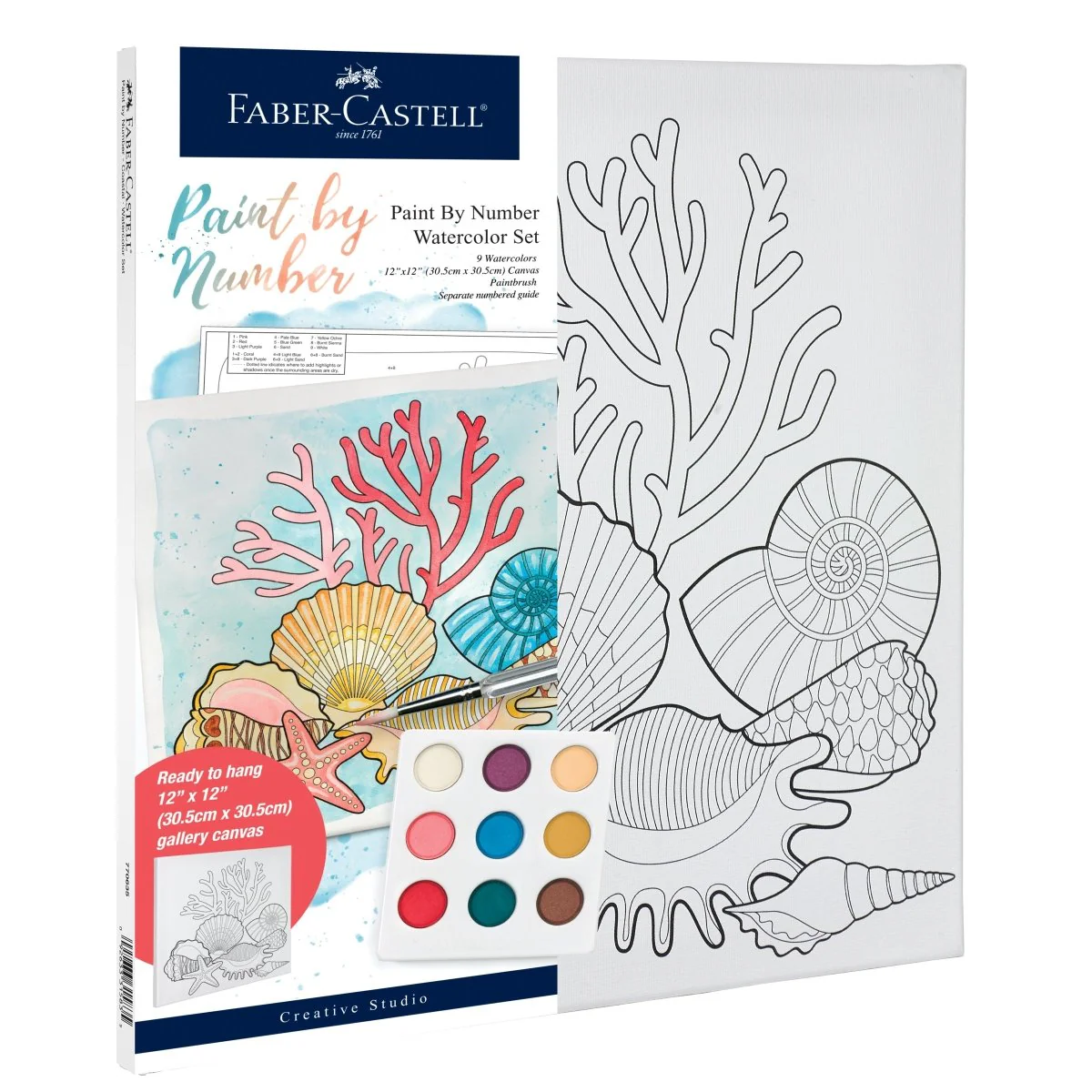 Faber Castell Watercolor Paint by Number: Coastal