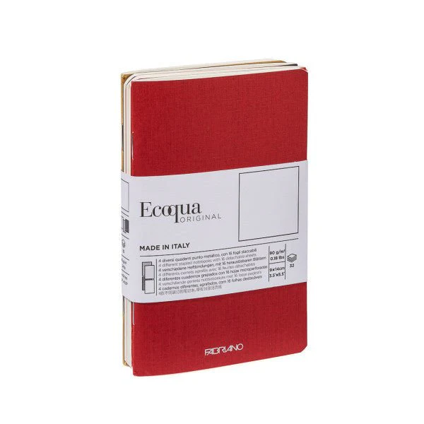 Fabriano Ecoqua Original Pocket Notebook Set - 4 Fall Colors