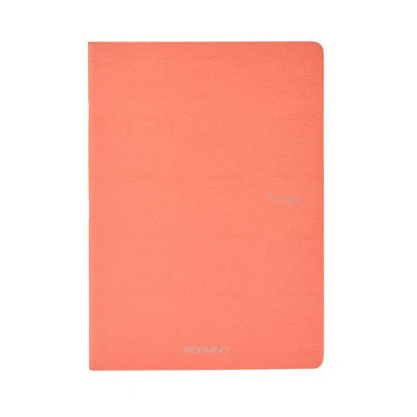 Fabriano Ecoqua Original Staple-Bound Notebooks, 5.8" x 8.3" (A5) - 40 Blank Sheets - Flamingo