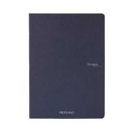 Fabriano Ecoqua Original Staple-Bound Notebooks, 5.8" x 8.3" (A5) - 40 Blank Sheets - Navy