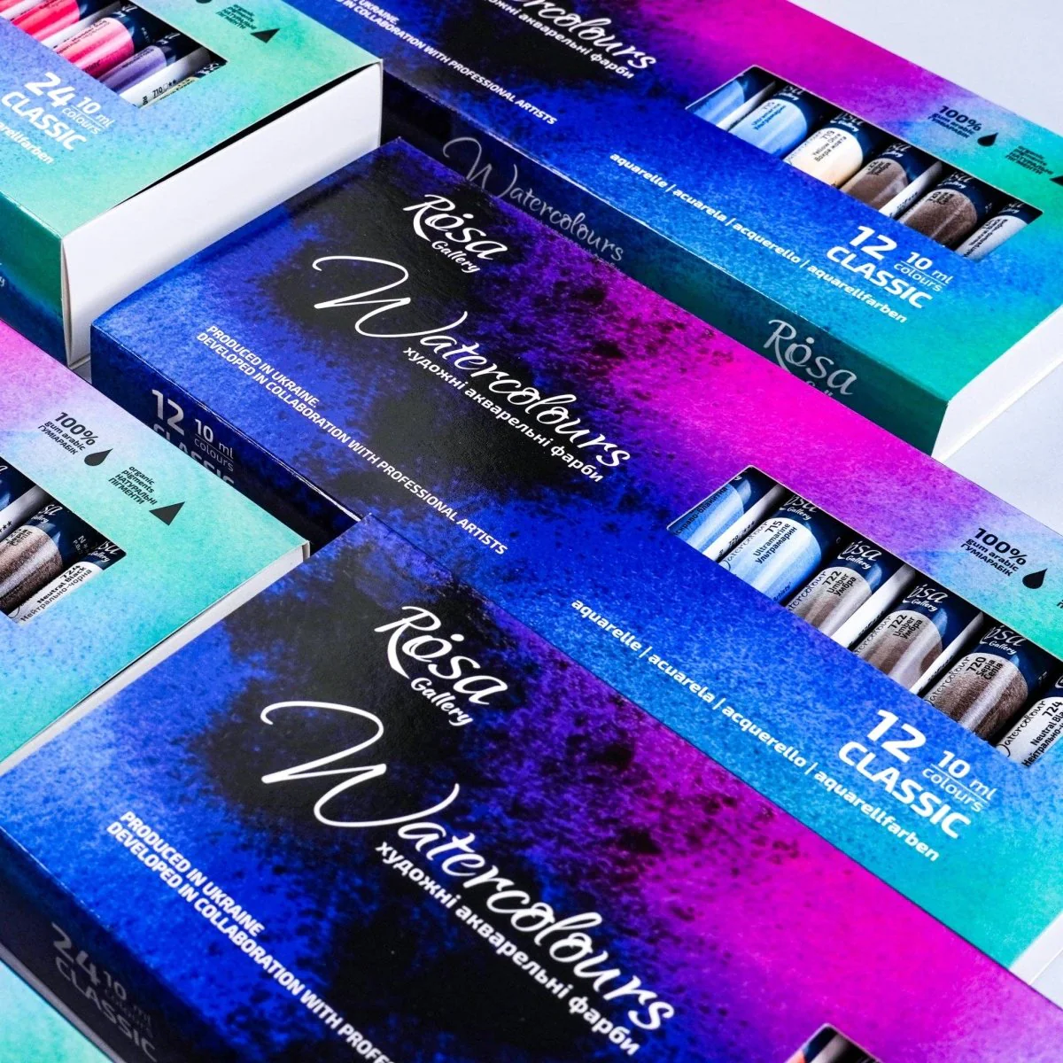 ROSA Gallery Artists' Watercolor Set Classic - 12x10 ml Tubes | Premium Watercolours in Cardboard Box - Image 3