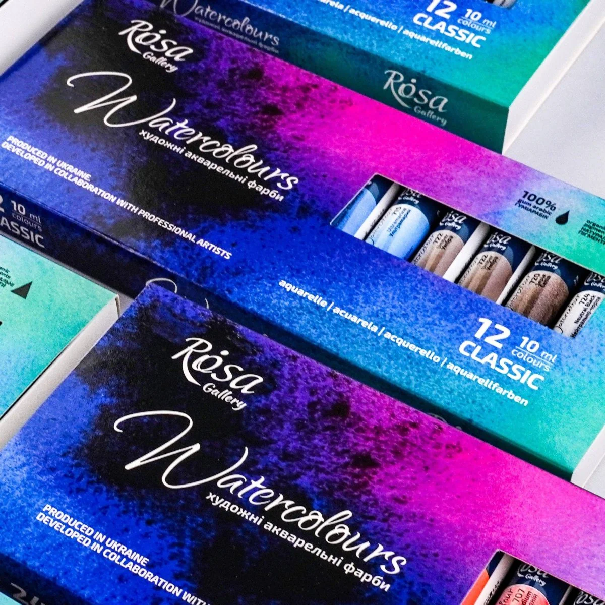ROSA Gallery Artists' Watercolor Set Classic - 12x10 ml Tubes | Premium Watercolours in Cardboard Box - Image 4