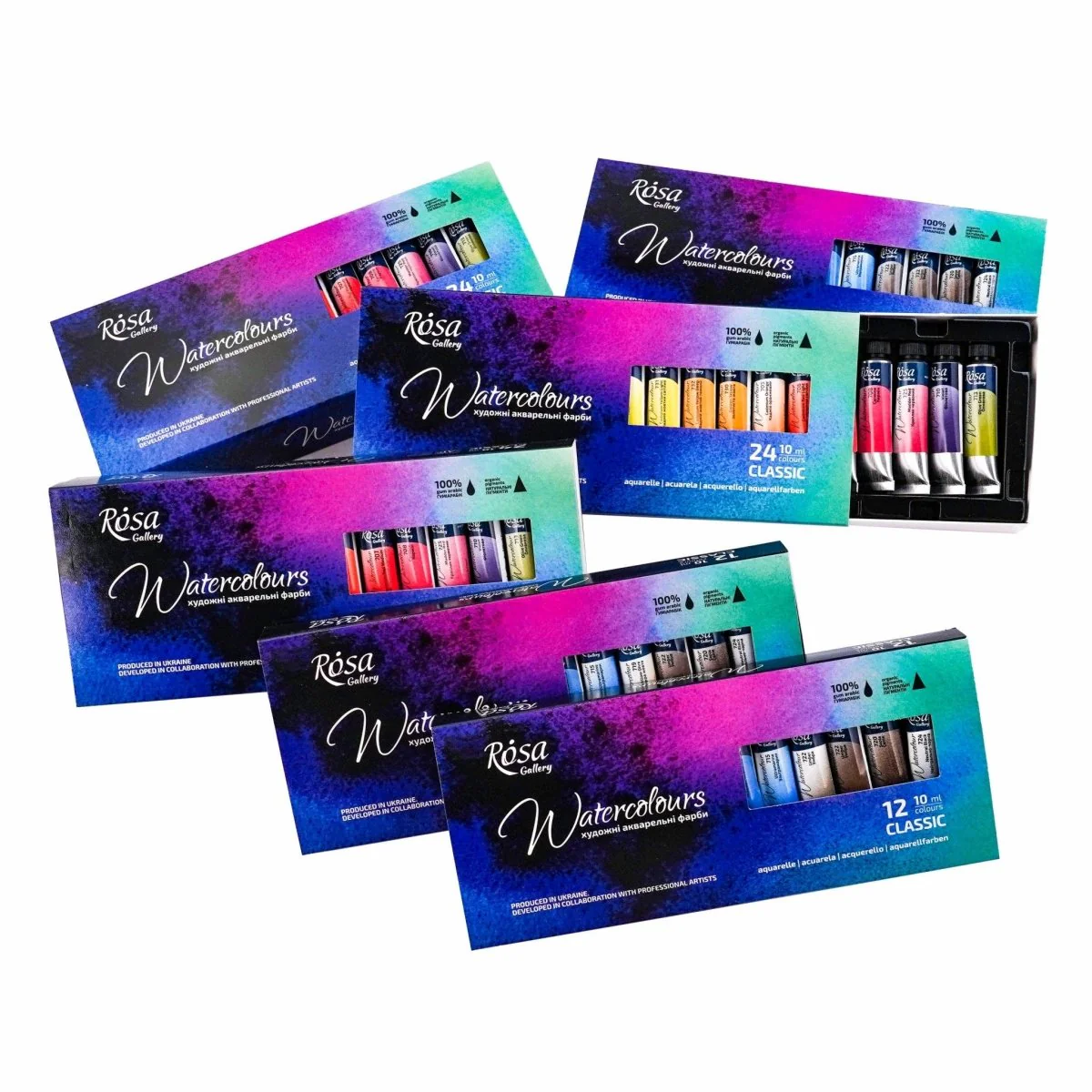 ROSA Gallery Artists' Watercolor Set Classic - 24x10 ml Tubes | Premium Watercolours in Cardboard Box - Image 4