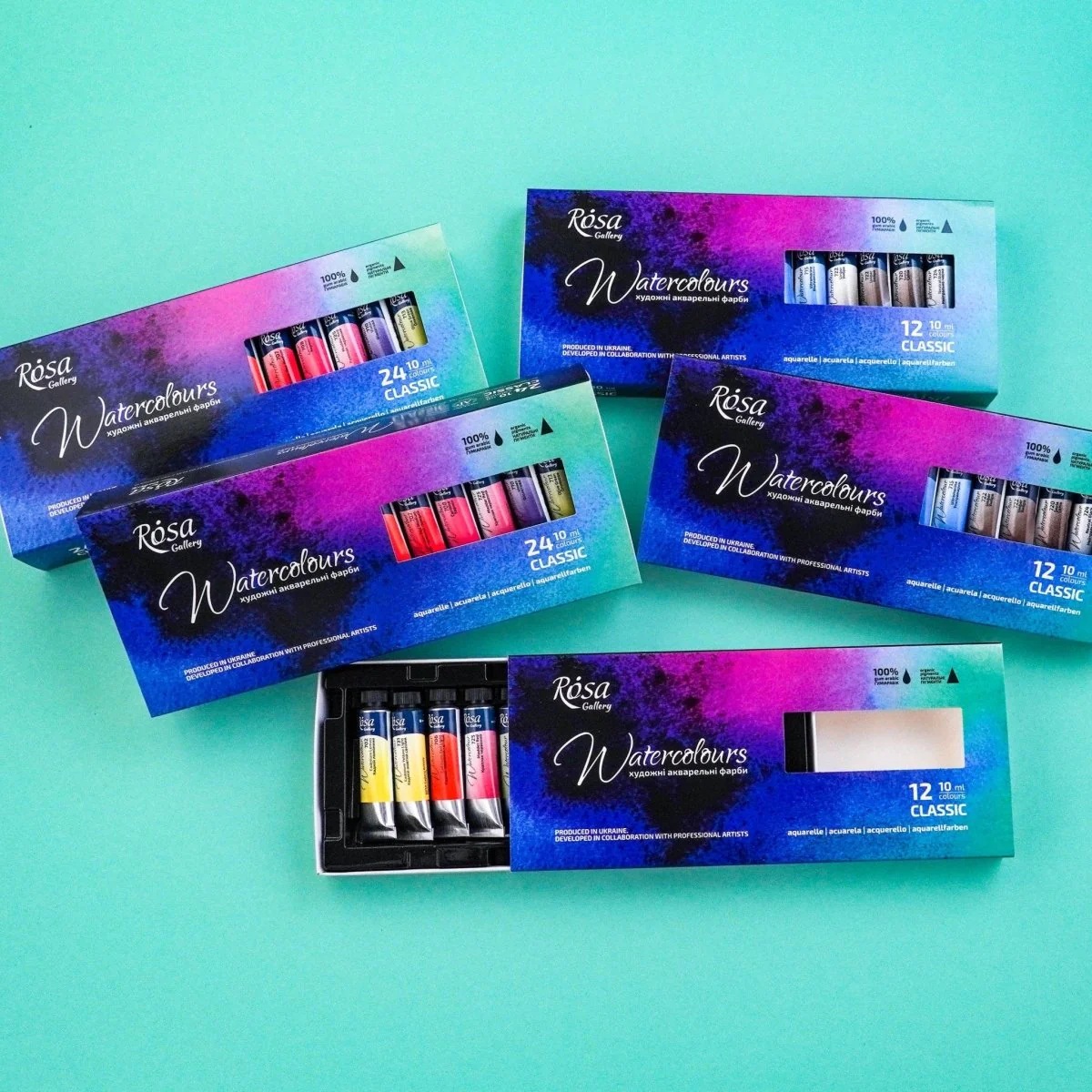 ROSA Gallery Artists' Watercolor Set Classic - 24x10 ml Tubes | Premium Watercolours in Cardboard Box - Image 6