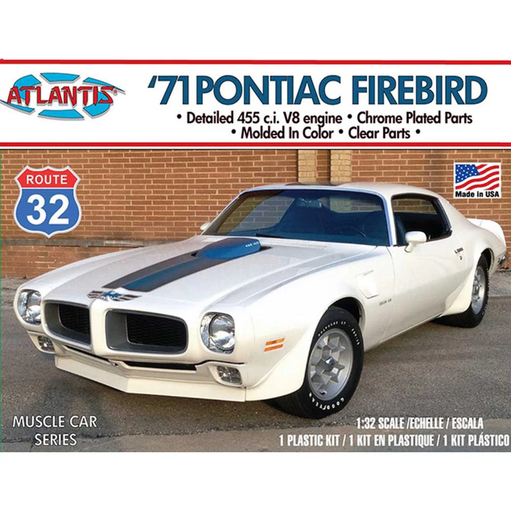 Atlantis 1/32 scale 1971 Pontiac Firebird Route 32 Plastic Scale Model