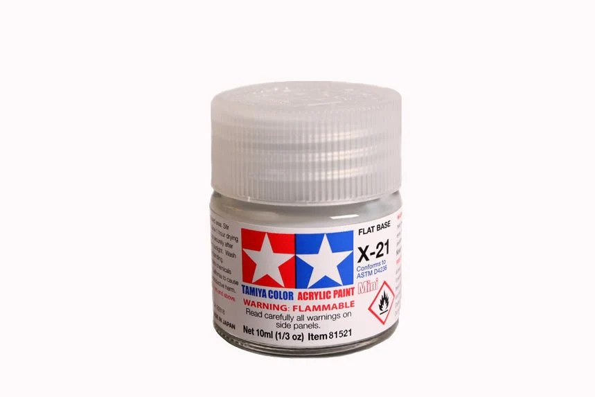 Tamiya Mini Acrylic 10 ml - X-21 Flat Base Finish