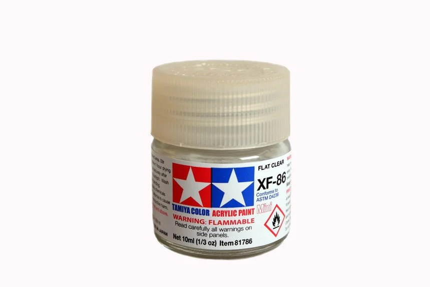 Tamiya Mini Acrylic 10 ml XF-86 Flat Clear Matte Finish