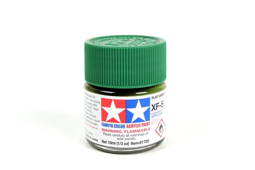 Tamiya Mini Acrylic 10 ml - XF-5 Flat Green Matte Finish