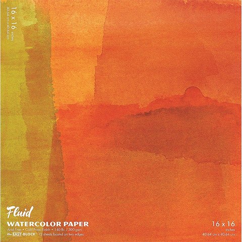 Fluid Watercolor Block - Cold Press - 16X16