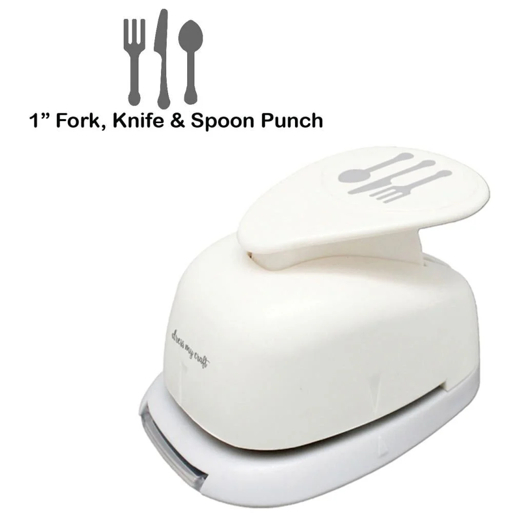 Dress My Craft Paper Punch - 1" Fork, Knife and Spoon