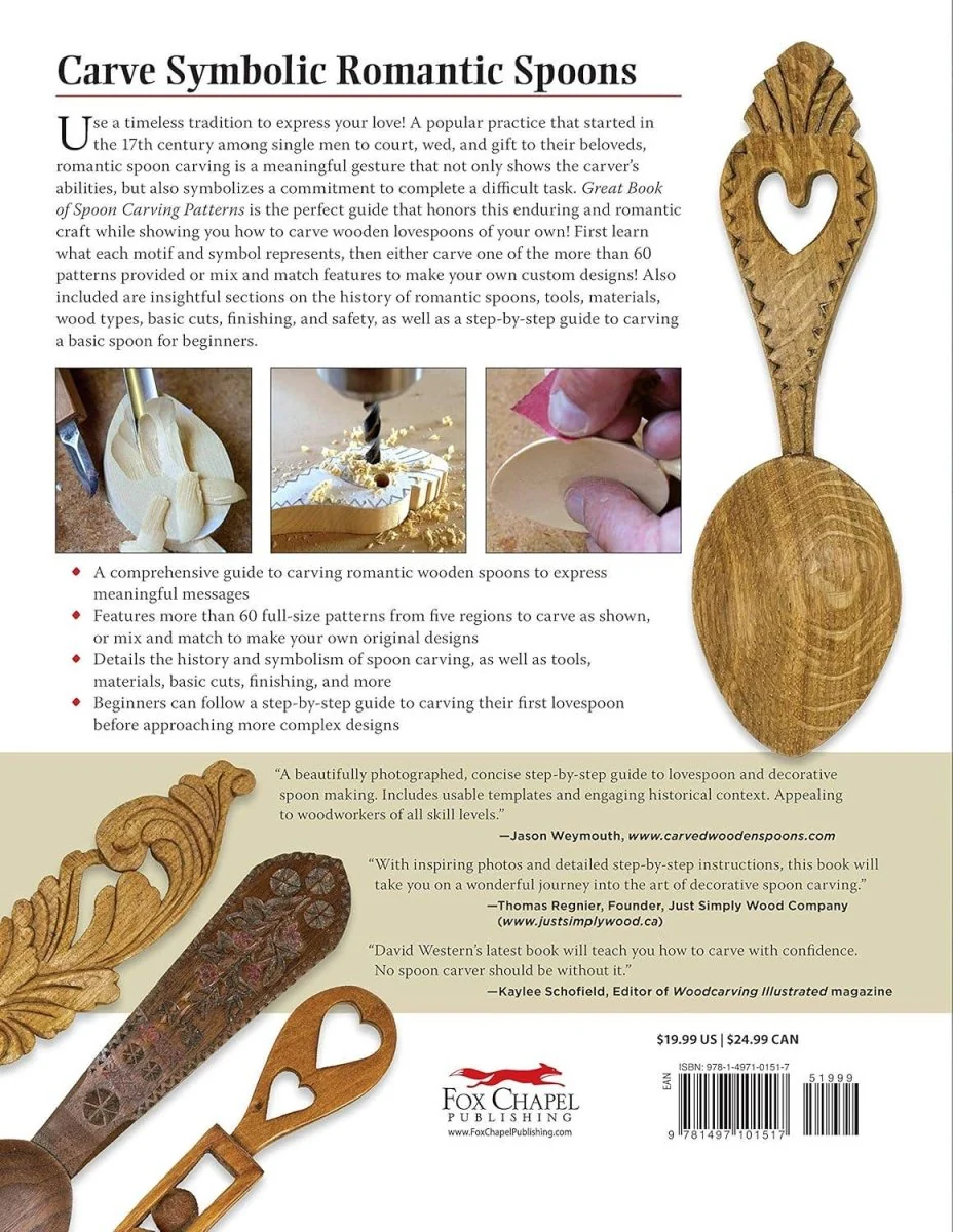 Fox Chapel Publishing - Great Book of Spoon Carving Patterns - Detailed Patterns - Image 2