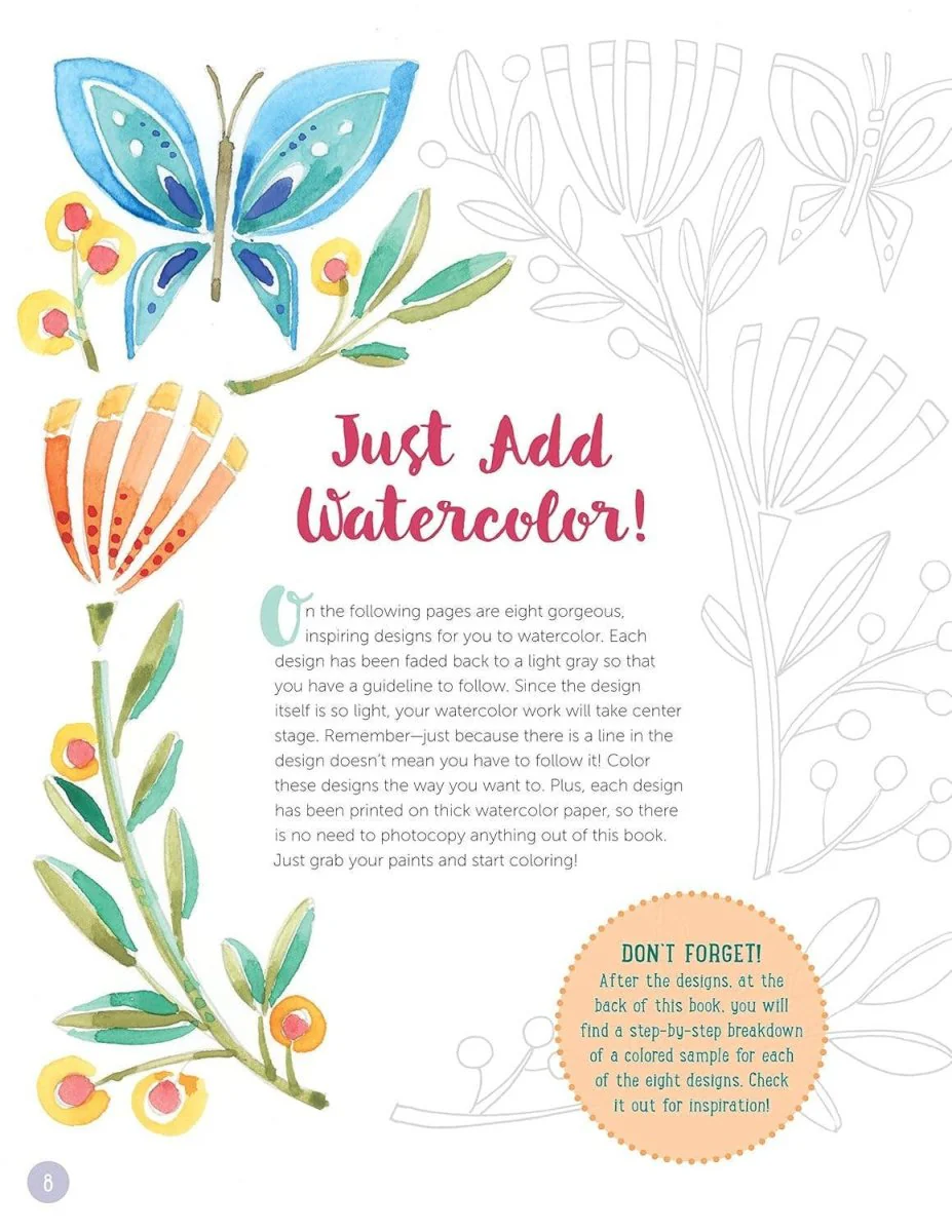 Fox Chapel Publishing - Just Add Watercolor Happy Thoughts - Easy Beginner Guide - Image 6
